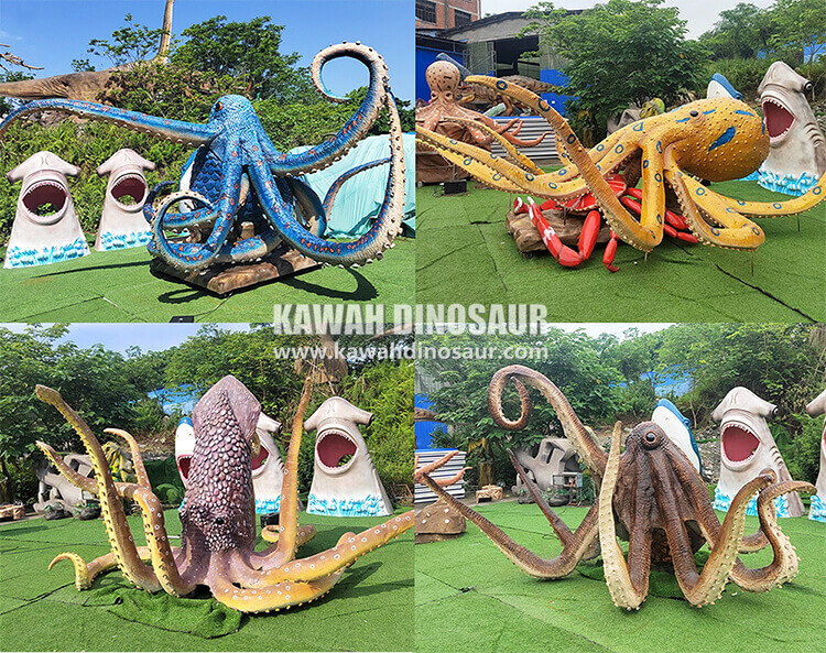 4 Kawah Dinosaur Factory Customized realistic model - giant octopus model.