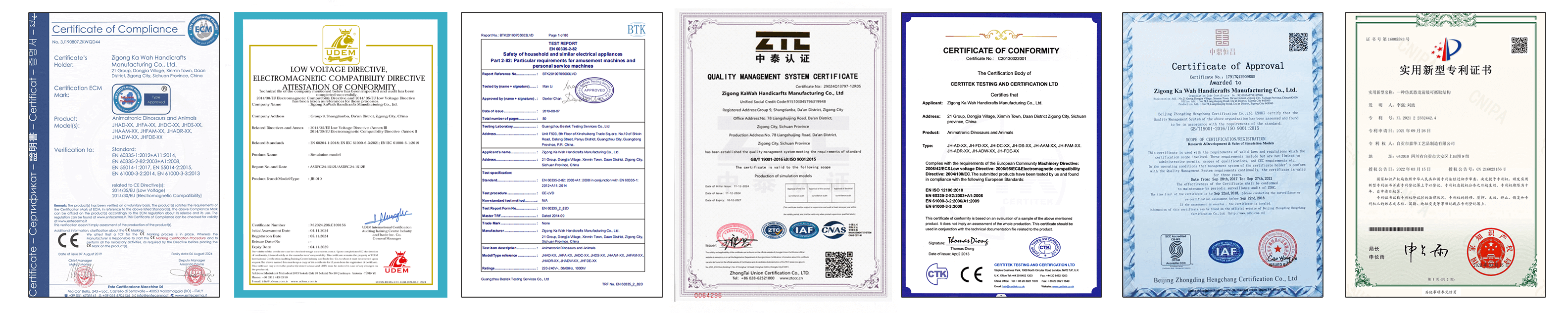 Kawah Dinosaur Certifications