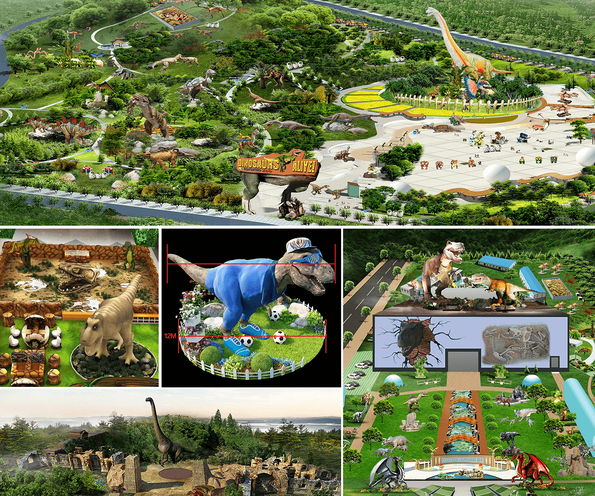 kawah dinosaur theme park design